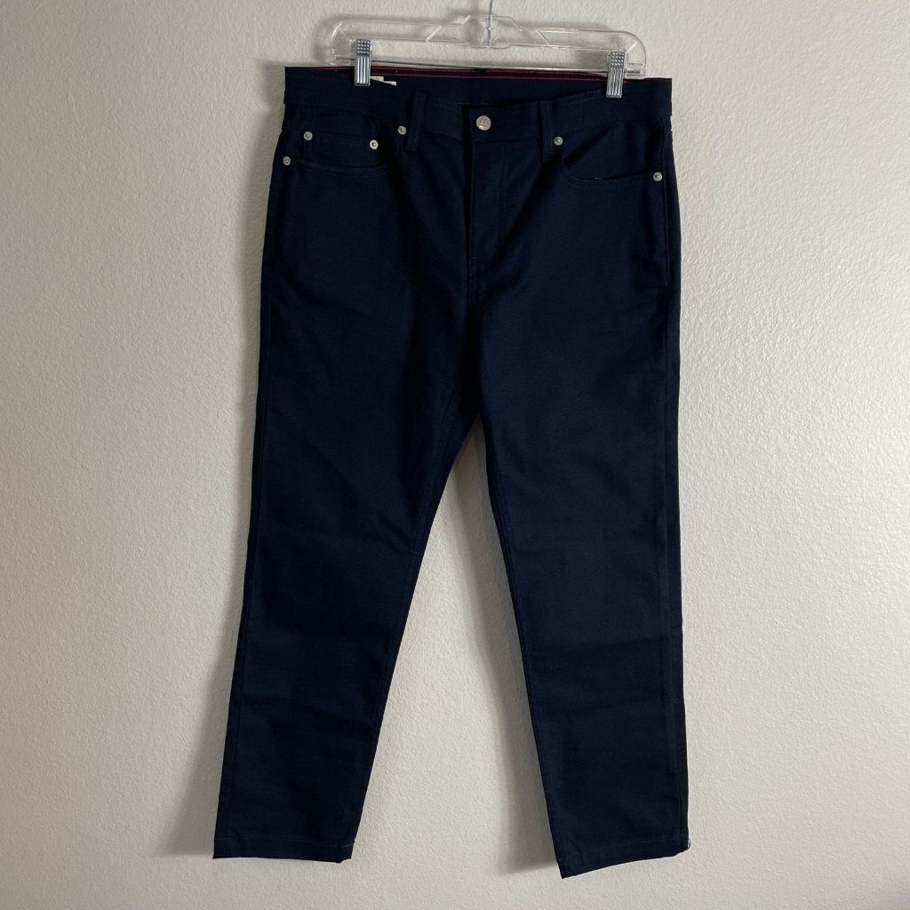 New American Giant Mens 32x32 Roughneck Straight Fit Jeans Navy Blue Usa
